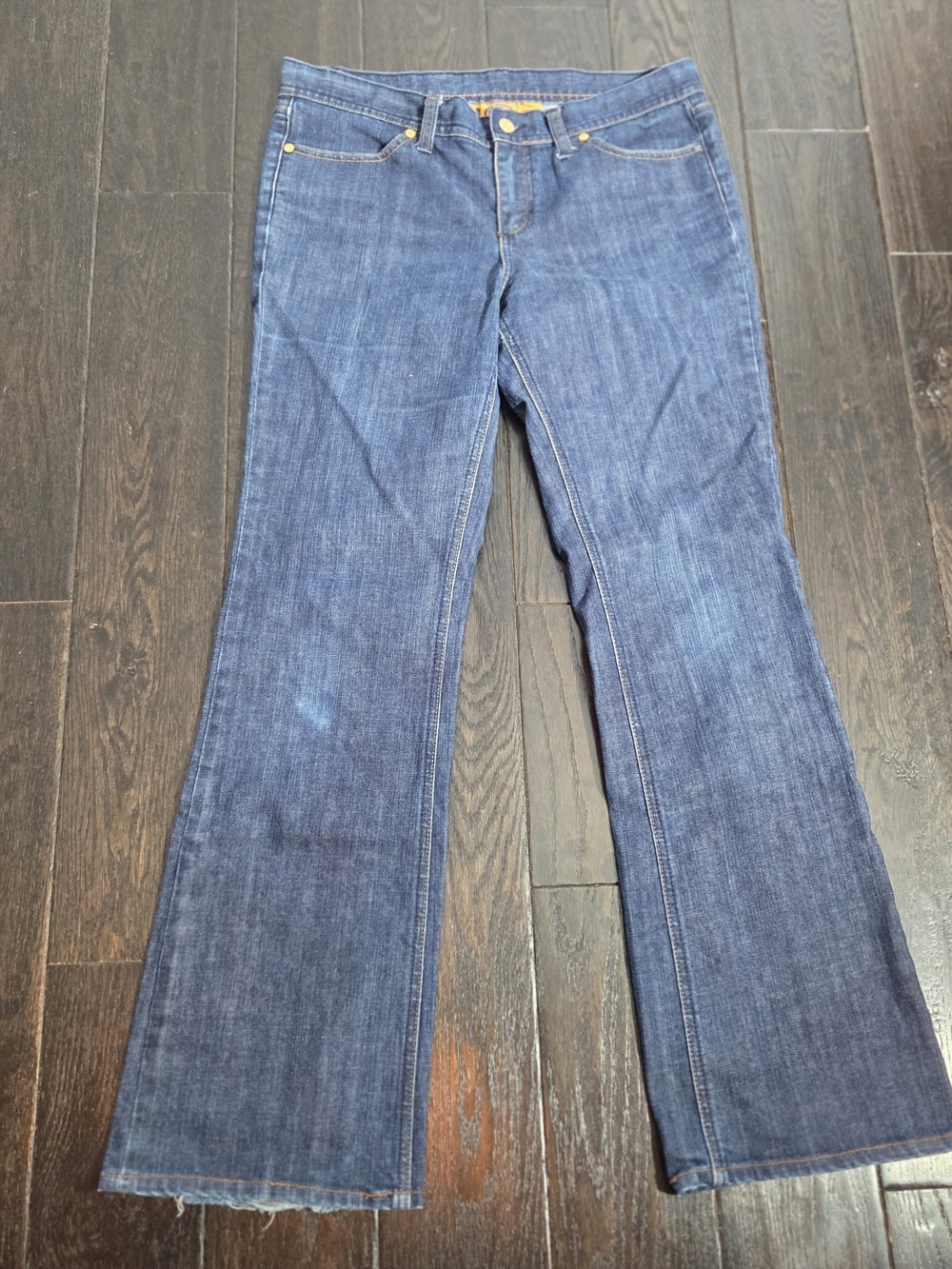 Tory Burch Bootcut Jeans Womens 30 Classic Tory Logo Low Rise